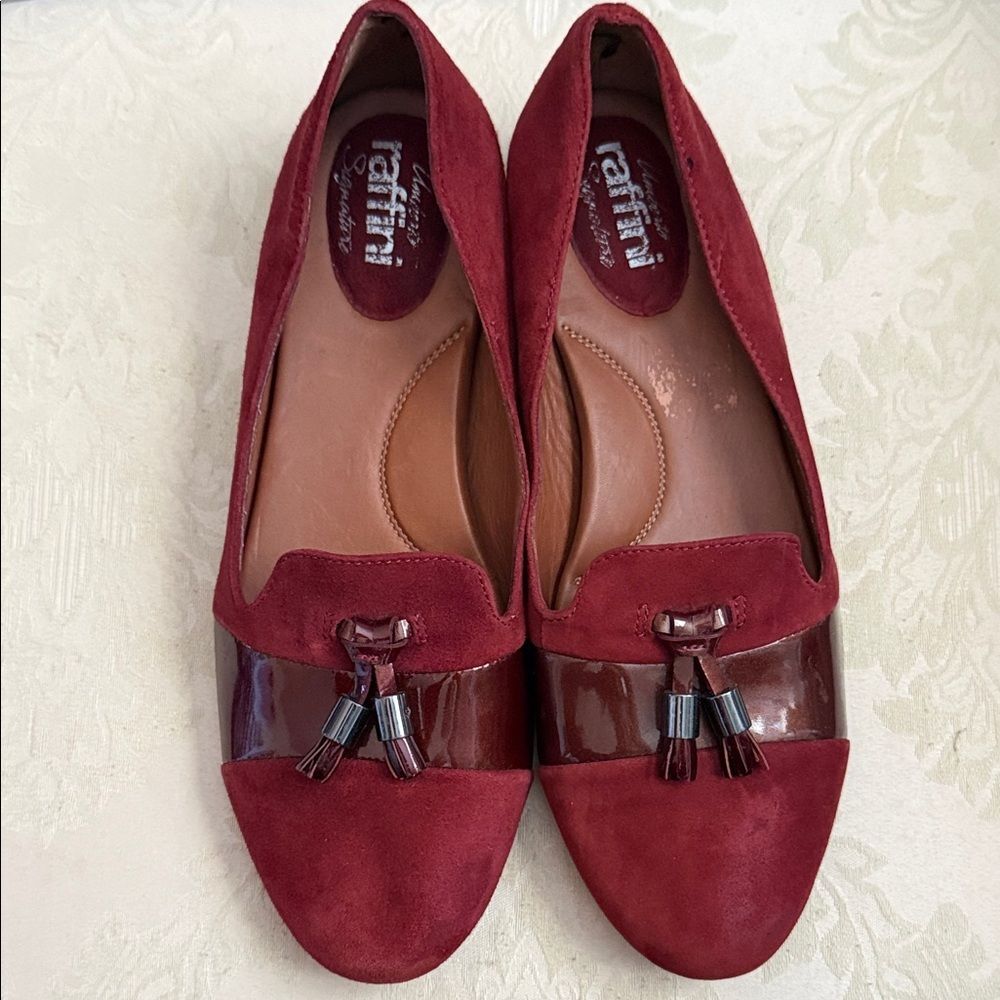 Umberto Raffini Signature Red Suede Tassel Loafers